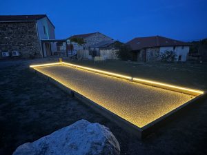 terrain de petanque nocturne
